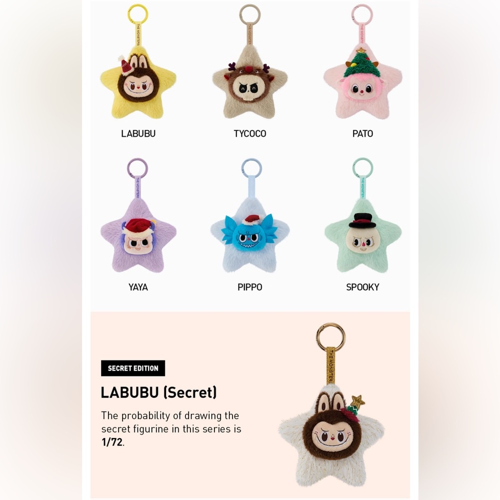 Pop Mart THE MONSTERS Classic Series-Sparkly
Plush Pendant Blind Box - Picture 7 of 9